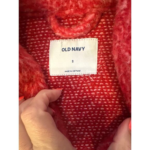 Old Navy Cozy Cardigan Jacket Coat Red Womens Small NWT - Picture 3 of 5